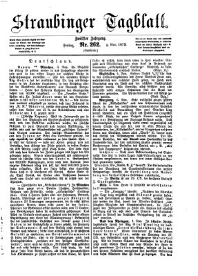 Straubinger Tagblatt Freitag 8. November 1872