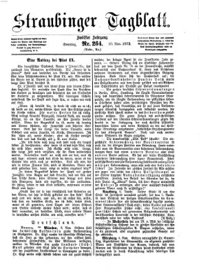 Straubinger Tagblatt Sonntag 10. November 1872