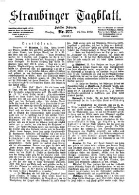 Straubinger Tagblatt Dienstag 26. November 1872