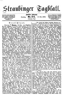 Straubinger Tagblatt Samstag 30. November 1872