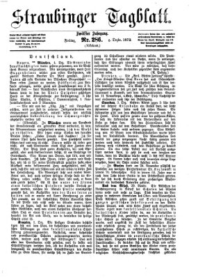 Straubinger Tagblatt Freitag 6. Dezember 1872