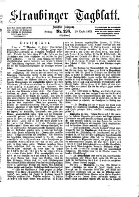 Straubinger Tagblatt Freitag 20. Dezember 1872