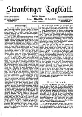 Straubinger Tagblatt Freitag 27. Dezember 1872