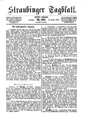 Straubinger Tagblatt Samstag 28. Dezember 1872