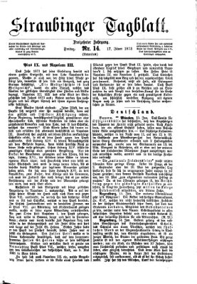 Straubinger Tagblatt Freitag 17. Januar 1873