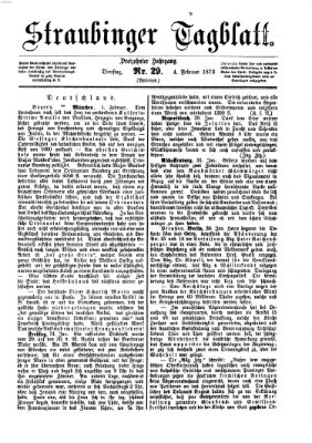 Straubinger Tagblatt Dienstag 4. Februar 1873