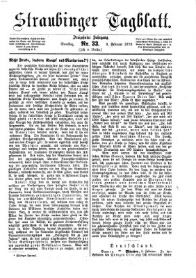 Straubinger Tagblatt Samstag 8. Februar 1873