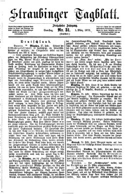 Straubinger Tagblatt Samstag 1. März 1873