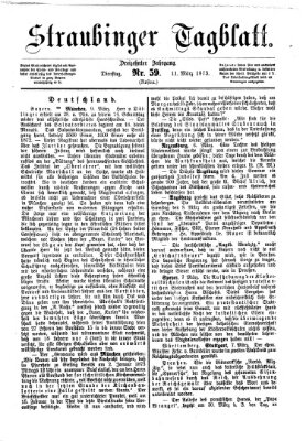 Straubinger Tagblatt Dienstag 11. März 1873