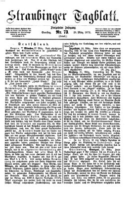Straubinger Tagblatt Samstag 29. März 1873