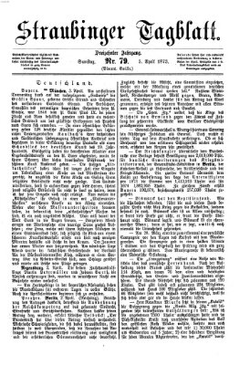 Straubinger Tagblatt Samstag 5. April 1873