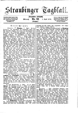 Straubinger Tagblatt Mittwoch 9. April 1873