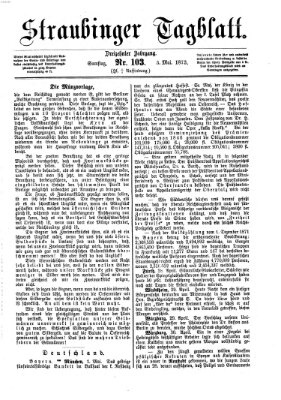 Straubinger Tagblatt Samstag 3. Mai 1873