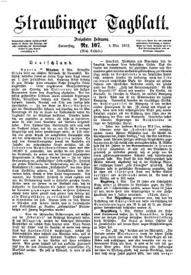 Straubinger Tagblatt Donnerstag 8. Mai 1873