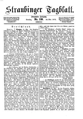 Straubinger Tagblatt Samstag 24. Mai 1873