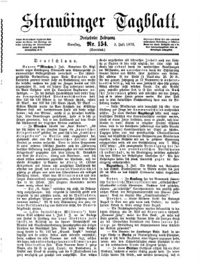 Straubinger Tagblatt Samstag 5. Juli 1873
