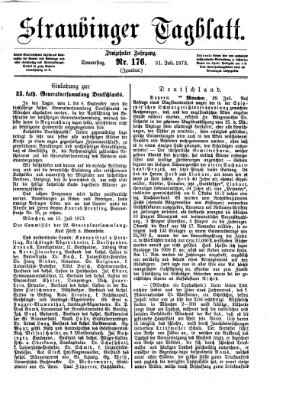 Straubinger Tagblatt Donnerstag 31. Juli 1873