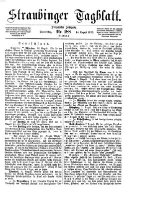 Straubinger Tagblatt Donnerstag 14. August 1873