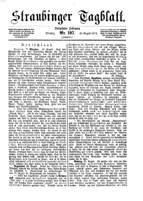 Straubinger Tagblatt Dienstag 26. August 1873