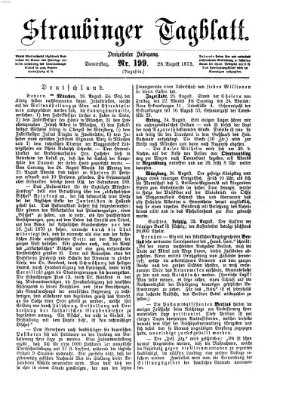 Straubinger Tagblatt Donnerstag 28. August 1873