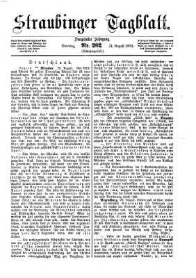 Straubinger Tagblatt Sonntag 31. August 1873