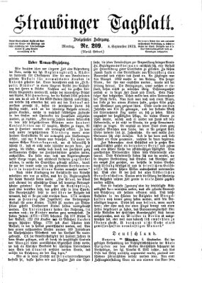 Straubinger Tagblatt Montag 8. September 1873