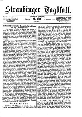 Straubinger Tagblatt Dienstag 7. Oktober 1873