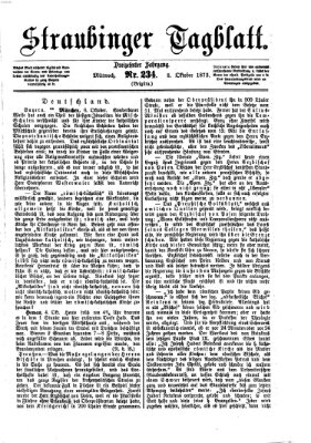 Straubinger Tagblatt Mittwoch 8. Oktober 1873