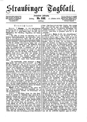 Straubinger Tagblatt Freitag 17. Oktober 1873