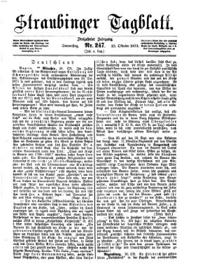 Straubinger Tagblatt Donnerstag 23. Oktober 1873