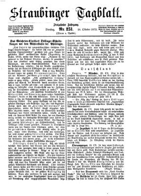 Straubinger Tagblatt Dienstag 28. Oktober 1873