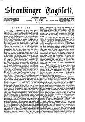 Straubinger Tagblatt Mittwoch 29. Oktober 1873