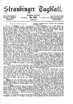 Straubinger Tagblatt Donnerstag 30. Oktober 1873