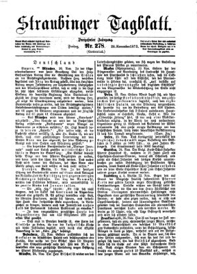 Straubinger Tagblatt Freitag 28. November 1873