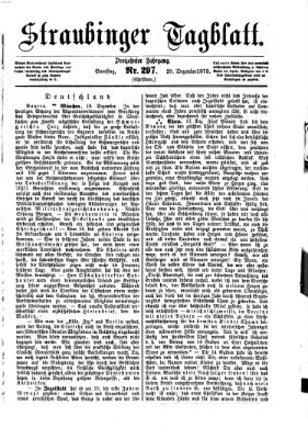 Straubinger Tagblatt Samstag 20. Dezember 1873