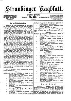 Straubinger Tagblatt Montag 22. Dezember 1873