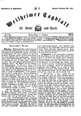 Weilheimer Tagblatt für Stadt und Land Donnerstag 9. Januar 1873