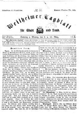 Weilheimer Tagblatt für Stadt und Land Montag 10. März 1873