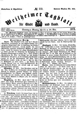 Weilheimer Tagblatt für Stadt und Land Sonntag 25. Mai 1873