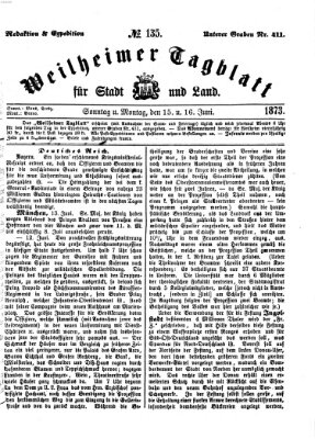 Weilheimer Tagblatt für Stadt und Land Montag 16. Juni 1873