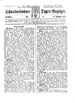 Schwabmünchner Tages-Anzeiger Samstag 6. Januar 1872