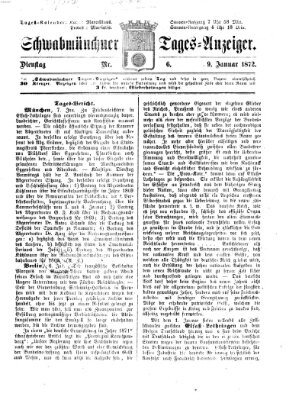 Schwabmünchner Tages-Anzeiger Dienstag 9. Januar 1872