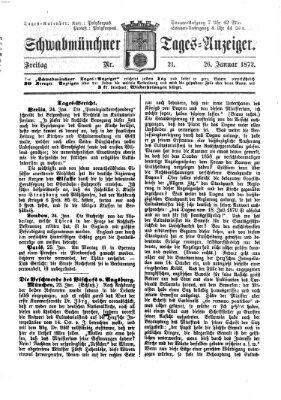 Schwabmünchner Tages-Anzeiger Freitag 26. Januar 1872