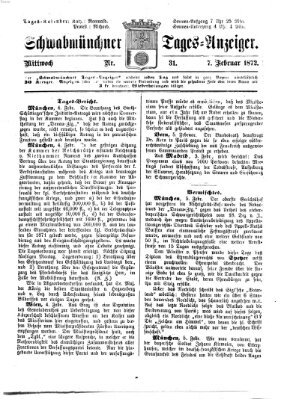 Schwabmünchner Tages-Anzeiger Mittwoch 7. Februar 1872