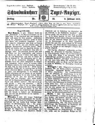 Schwabmünchner Tages-Anzeiger Freitag 9. Februar 1872