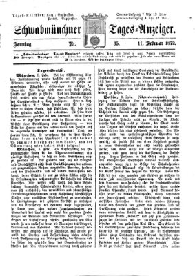 Schwabmünchner Tages-Anzeiger Sonntag 11. Februar 1872