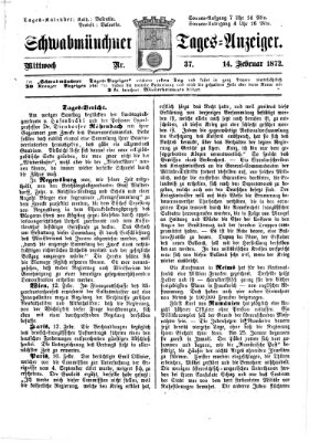 Schwabmünchner Tages-Anzeiger Mittwoch 14. Februar 1872