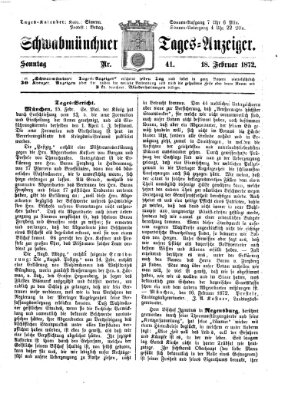 Schwabmünchner Tages-Anzeiger Sonntag 18. Februar 1872