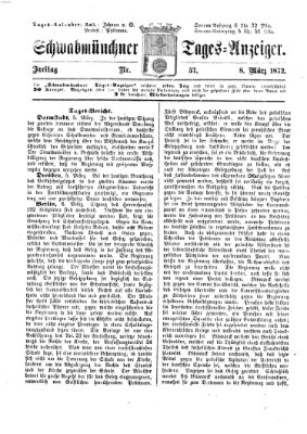 Schwabmünchner Tages-Anzeiger Freitag 8. März 1872