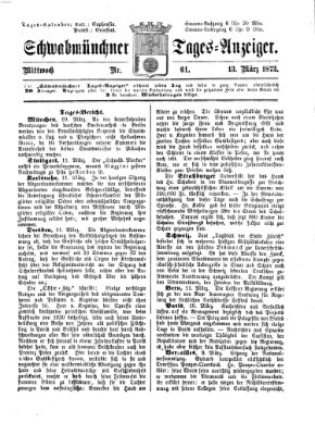 Schwabmünchner Tages-Anzeiger Mittwoch 13. März 1872